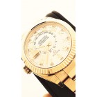 Rolex Sky-Dweller 18k Rose Gold Sundust Dial 42mm Automatic Watch 
